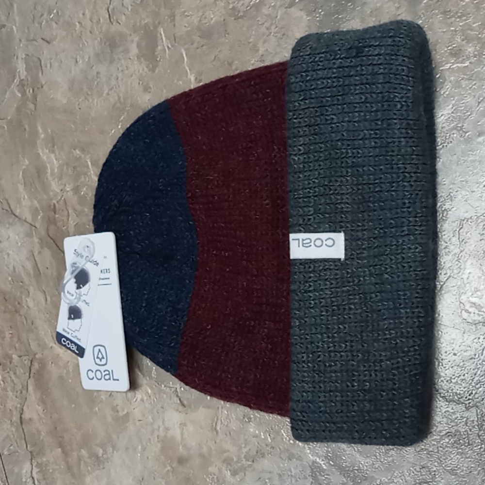 Coal Charcoal stripe beanie hat